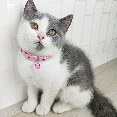 Dog and Cat Collar Bells Pink and Silver 4-Piece Combo Pet Tracker Round Handmade Copper with 4 Keyring Pendant Bells Loud Anti-Lost Training Bells - BeesActive Australia