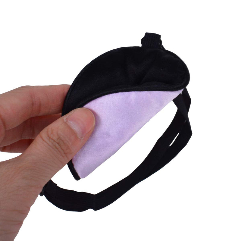 Bleiou 2 Pcs Elastic Silk Eye Patch for Kids Adjustable Eye Mask for Lazy Eye Amblyopia Strabismus Kid Navy and Light Purple - BeesActive Australia