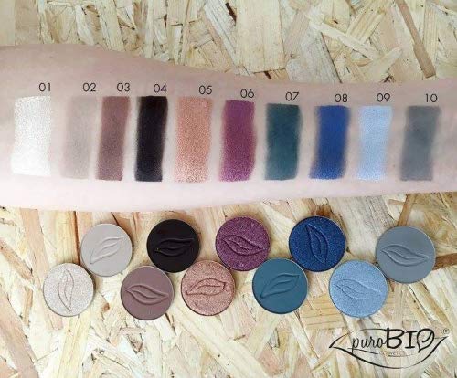 PuroBIO Certified Organic Highly-Pigmented and Long-Lasting Shimmery/Metallic Eyeshadow - no.07 Intense Blue - with Vitamins and Plant Oils.VEGAN.ORGANIC.MADE IN ITALY. - BeesActive Australia