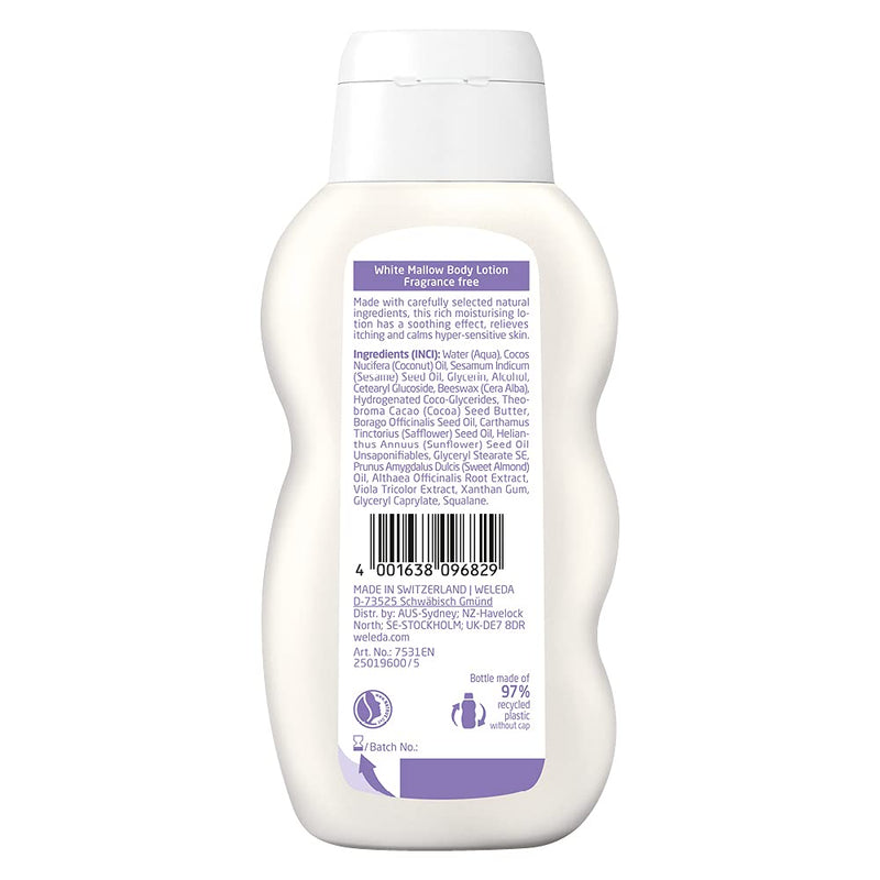 Weleda White Mallow Body Lotion, 200 ml 6.76 Fl Oz (Pack of 1) - BeesActive Australia