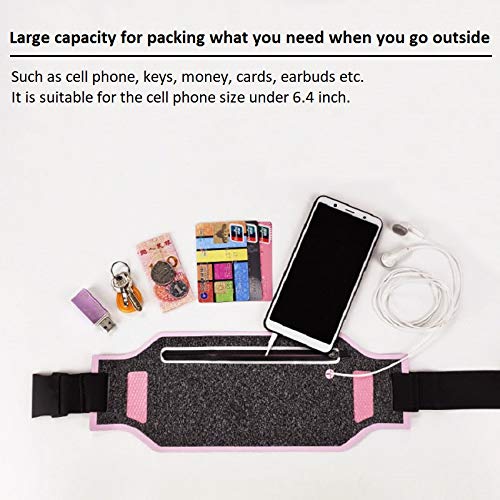 Hallwayee Running Pouch Belt Waist Pack Bag,workout Pouch Bag,Bounce Free Jogging Pocket Belt?Travelling Money Cell Phone Holder for Running Accessories for IPhoneXS Max,iPhone 8 Plus (black) black - BeesActive Australia