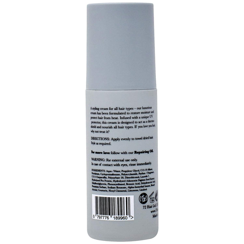 72 Hair Vegan Blow Dry Cream, Leave in Heat Protector & Anti Frizz Lotion, Cruelty Free, 150ml - BeesActive Australia