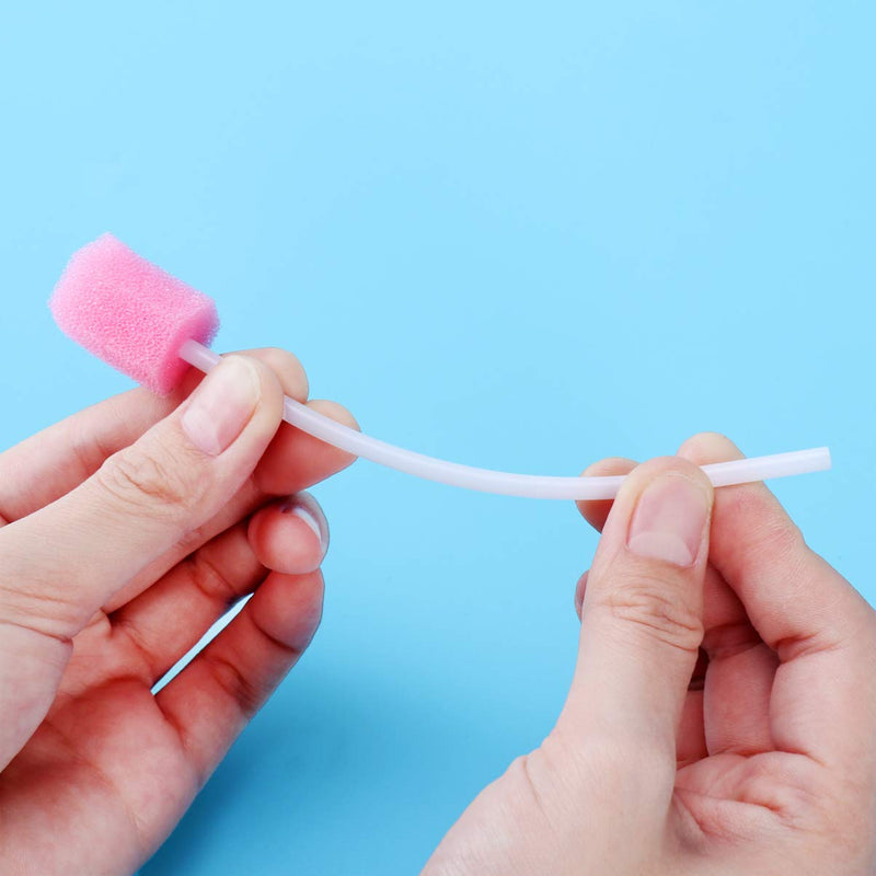 Rosenice Dental Swabs Pack of 100 Disposable Oral Care Sponge Swabs Mouth Cleaning Swab (Pink) - BeesActive Australia