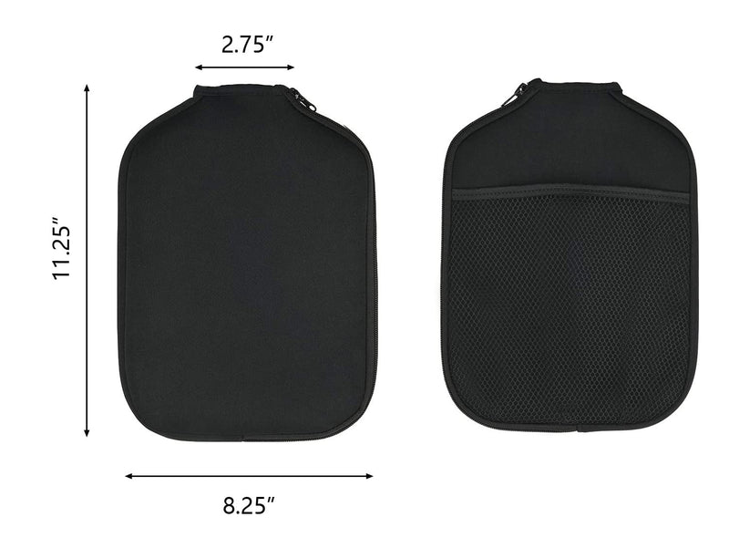 YTYKINOY Pack of 2 Neoprene Pickleball Paddle Cover Pickleball Racket Sleeve Black - BeesActive Australia