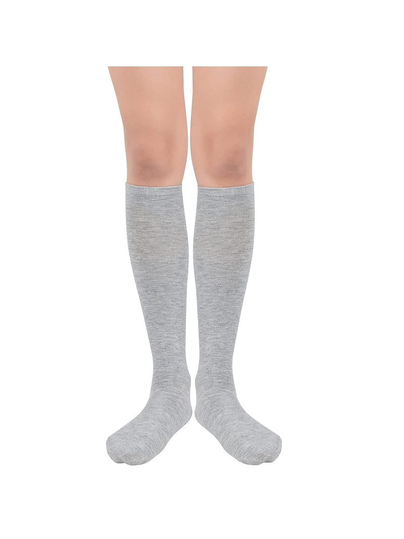 Century Star Women's Knee High Socks Athletic Thin Stripes Tube Socks High Stockings Outdoor Sport Socks One Size 1 Pack Grey - BeesActive Australia