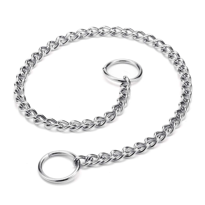 Mogoko Stainless Steel Dog Choke Chain Collar, Puppy Metal P Chain Slip Collar Pet Training Walking Choker 2.0mm x 14.0 inch - BeesActive Australia