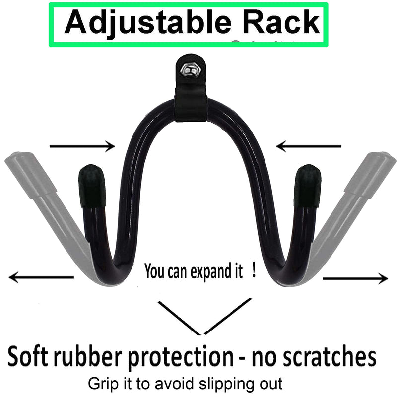Pmsanzay Skateboard Wall Hanger Wall Storage Display Skateboard Wall Rack Wall Mount - Store Horizontally or Vertically/Adjustable Size - Hold up to 20 KG. (40LBS) - W/Hardware - No Board Included - BeesActive Australia