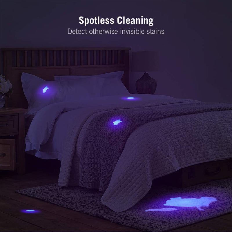 UV Flashlight Black Light, Handheld Blacklight Flashlights 12 Led 395nm Mini Light Torch Detector for Dog Pet Urine Stains, Bed Bugs and Scorpions, AAA Batteries Included - BeesActive Australia
