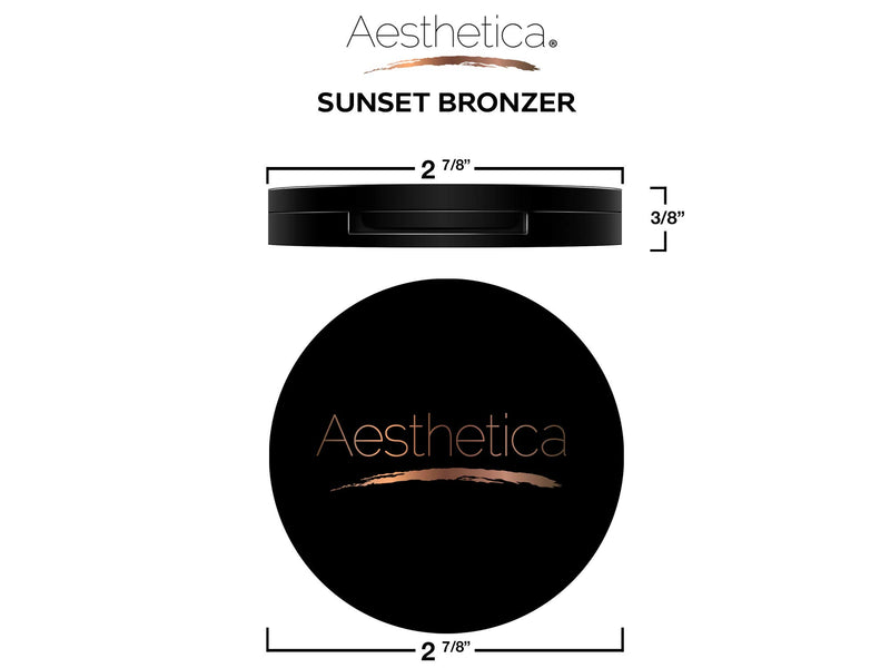 Aesthetica Sunset Bronzer Powder - Matte Bronzing Powder Makeup Contouring Powder - Vegan & Cruelty Free - BeesActive Australia
