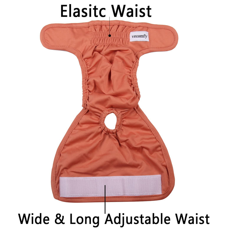 vecomfy Washable Dog Diapers Female for Small Dogs(4 Pack),Premium Reusable Leakproof Puppy Nappies S Simple Color - BeesActive Australia