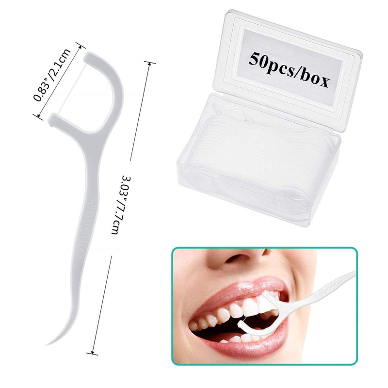 400 Pcs Dental Floss Picks Dental Floss Stick Disposable Interdental Flossers with Portable Travel Case for Family, Hotel and Travel - BeesActive Australia