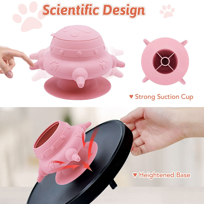 Puppy Feeder for Multiple Puppies, 4 Teats Puppy Milk Feeder Puppy Nipple Feeder Silicone Puppy Nursing Station, 240ml Puppy Nursing Bottles for Kittens, Puppies, Rabbits pink - BeesActive Australia