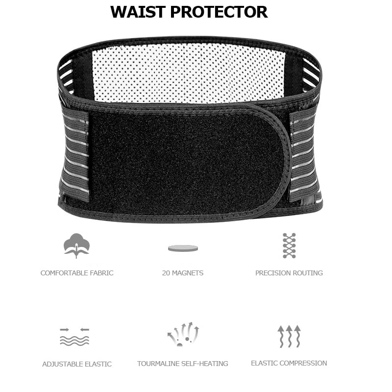 Konxi Support Belt Lower Back Brace For Men And Women,20 Magnets For Optimal Pain Relief - Back Cracker (M) M - BeesActive Australia