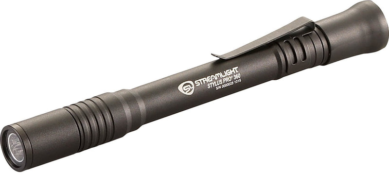 Streamlight 66218 Stylus Pro 360 Penlight/Lantern Combo Flashlight - 65 Lumens Black w/White LED 2x AAA Alkaline Batteries 360° Penlight - BeesActive Australia