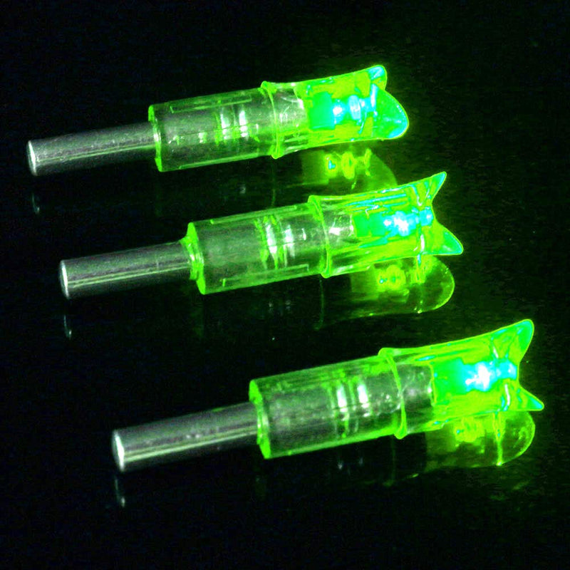 6PCS Lighted Nocks for Crossbow Bolts with 0.300"/ 7.62mm Diameter,Screwdriver Included Green - BeesActive Australia