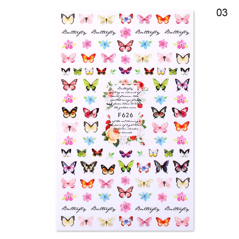 Valentine's Day Nail Art Sticker Heart Summer Spring Butterfly Sexy Red Lip Flower Series Mixed Art Design Accessories Female Trend (6pcs / pack) - BeesActive Australia