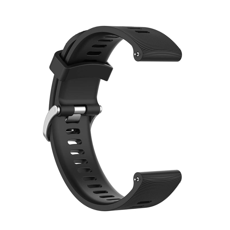QGHXO Band for Garmin Forerunner 245, Soft Silicone Replacement Band for Garmin Forerunner 245 / Forerunner 645 (No Tracker, Replacement Bands Only) A-Black&Red&Navy - BeesActive Australia
