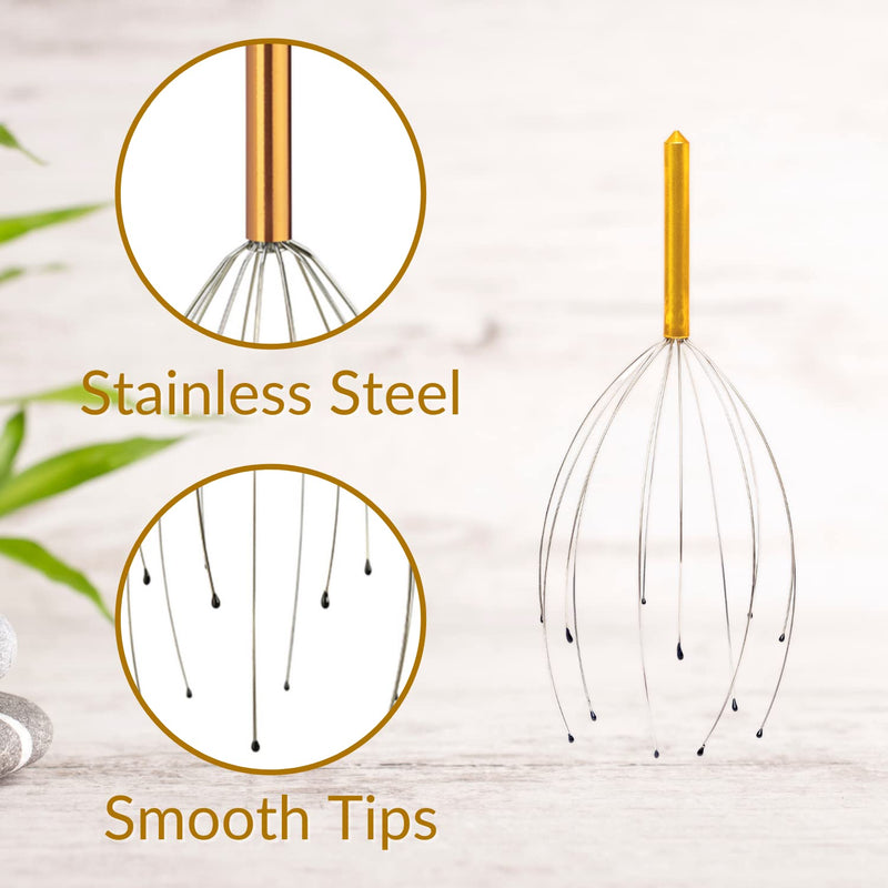 SEDOL Head Massager - Portable Stress Relief Head Scratcher Massager with 12 Fingers Scalp Massager - Manual Head Massage Tool - Head Massager Scalp for Hair Growth Stimulation and Deep Relaxation - BeesActive Australia