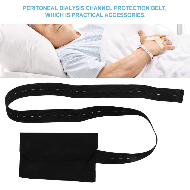 Peritoneal dialysis belt, adjustable peritoneal tube protection with adjustable button dialysis catheter fastener(Nero) Nero - BeesActive Australia