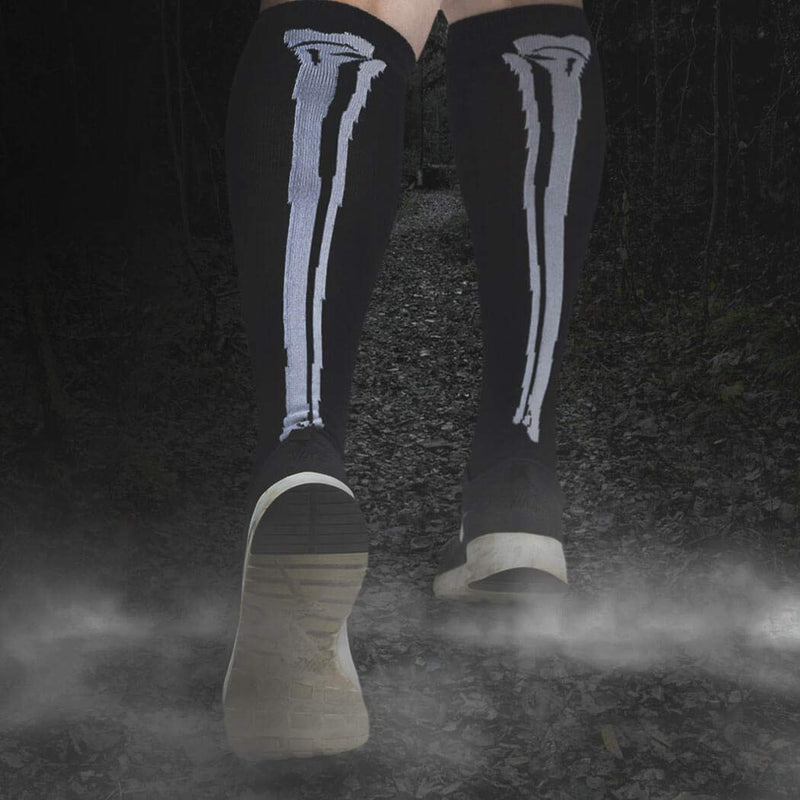 [AUSTRALIA] - Knee High Half Cushioned Athletic Running Sock | Various Designs Skeleton 