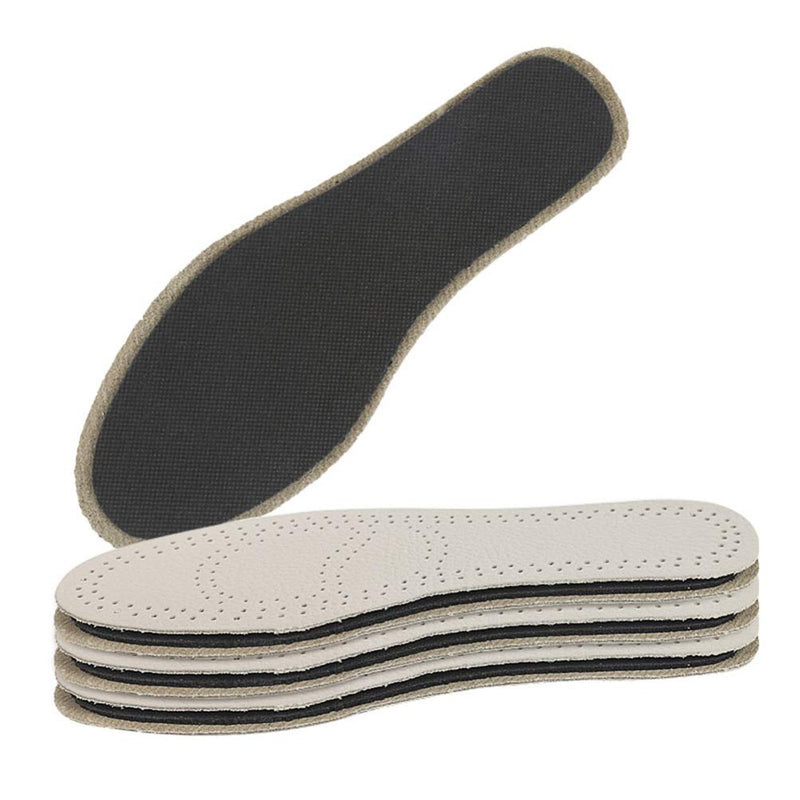 Healifty 1 Pair Leather Insoles Breathable Sweat Absorb Sport Inserts Shoes Cushions for Men Women Size 37-38 - BeesActive Australia