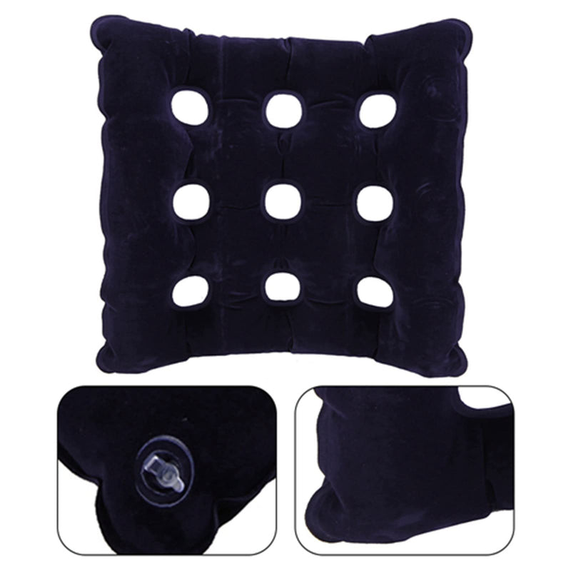 Honiwu Pressure Sore Prevention Inflatable Cushion, Square Cushion Seat for Pressure Sores, Non-bedsores Cushion with Bonus Air Pump, Inflatable Cushion for Wheelchair Office Chair Car (Dark Blue) Dark Blue - BeesActive Australia