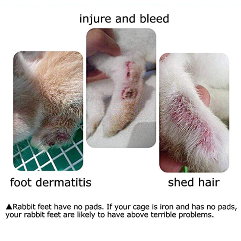 Hamiledyi Rabbit Cage Mats Floor Plastic Feet Pads Mat for Pet Cats Dogs Bunny Hamster Rat Chinchilla Guinea Pig 6pcs - BeesActive Australia