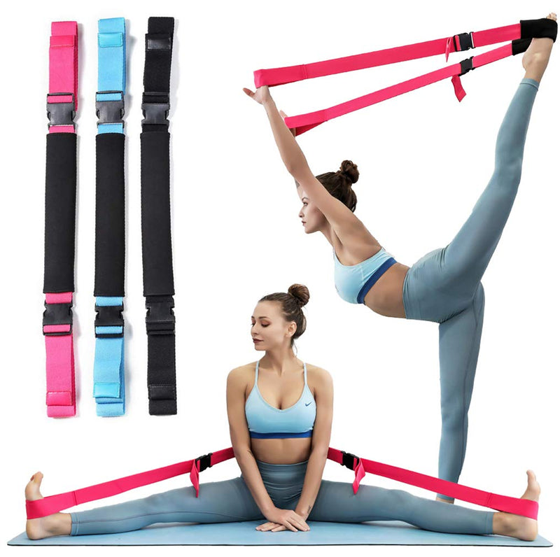 Adjustable Stretch Band ，Kids & Adults Stretching Bands for Cheer Dance, Stretching Leg Strap Great Cheer Dance Gymnastics Trainer Stretching Equipment Taekwondo Training ，Ballet， Yoga，Cheerleading Rose - BeesActive Australia