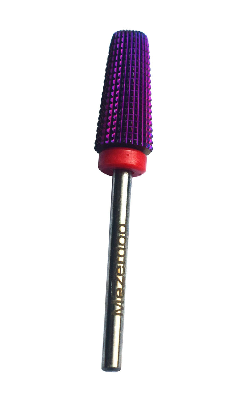 Purple Fine Nail Carbide 5 in 1 Nail Drill Bit - Two Way Rotate use for Both Left and Right Handed - Fast remove Acrylic or Hard Gel - 3/32" Shank - Manicure, Nail Art, Drill Machine 1pcs Fine - BeesActive Australia