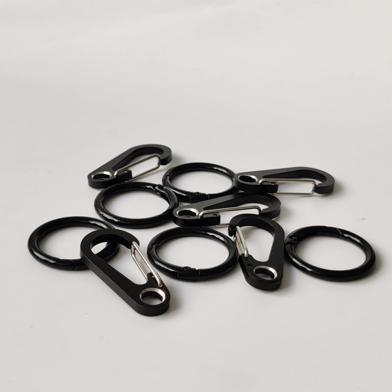 5 Pack Small Carabiner Clip Spring Snap Hook Carabiners with Round Carabiners Ring for Backpack Bottle Keychains Accessories… - BeesActive Australia