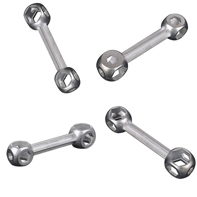 Pro Bamboo Kitchen Bicycle Mountain Bike Repair Tools External Hexagon Head Wrench Repair Tool 6-15mm Heavy Duty Reinforced Metal Bicycle Spanner - BeesActive Australia