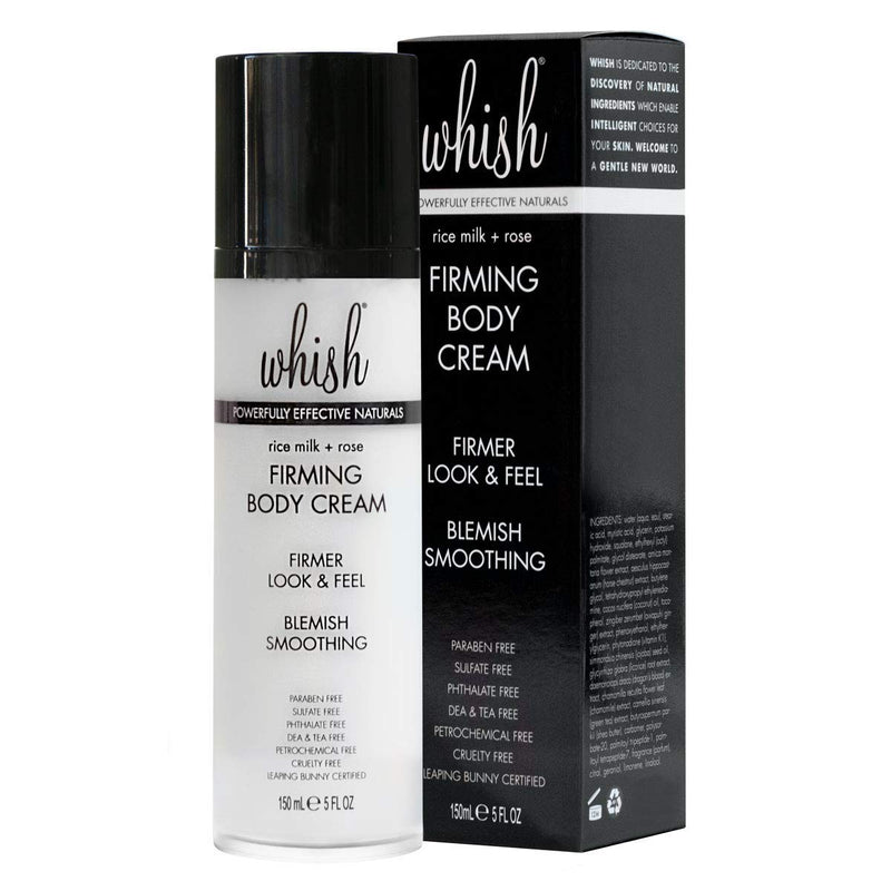 Whish Rice Milk Firming Body Cream - Firmer Look & Feel, Smoothes Blemishes Like Stretch Marks & Scars -5 fl oz - BeesActive Australia