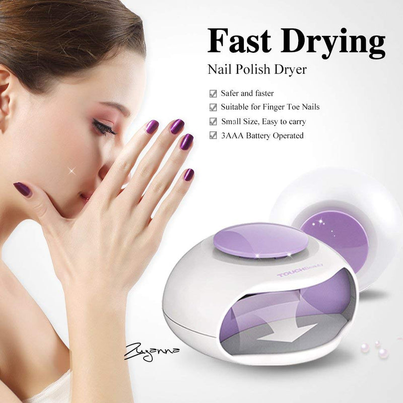 Portable Nail Dryer with Fan & LED Light By TOUCHBeauty Upgraded Non-Blacken Hands Mini Size Ideal For Regular Nail Polishes TB-0889B - BeesActive Australia