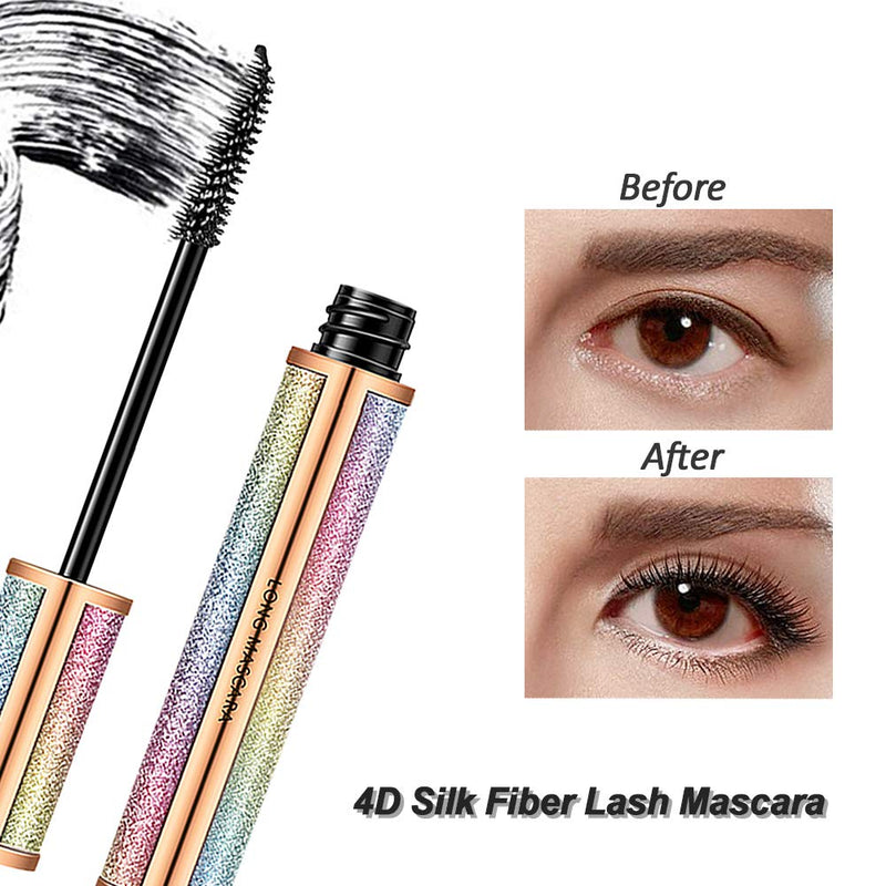 SIAMHOO 4D Mascara 2PC Waterproof Mascara Voluminous Makeup Lash Mascara Natural Long Lasting Mascara Dramatic Extension,Longer,Thicker,Smudge-Proof - BeesActive Australia