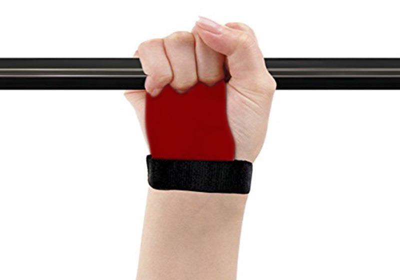 [AUSTRALIA] - WODSaver Hand Grips for Pull Ups, Chin Ups, Cross Training (Red, Medium) 