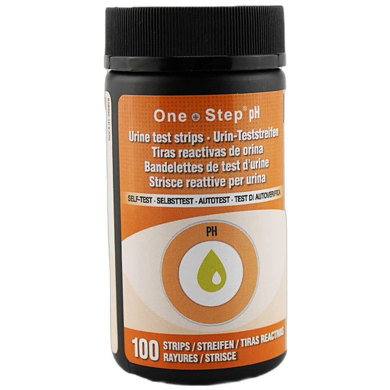 One Step: pH Urine Test Strips for Easy Monitoring, Accurate and Reliable, Range 5.0-8.5, 100 Testing Strips - BeesActive Australia