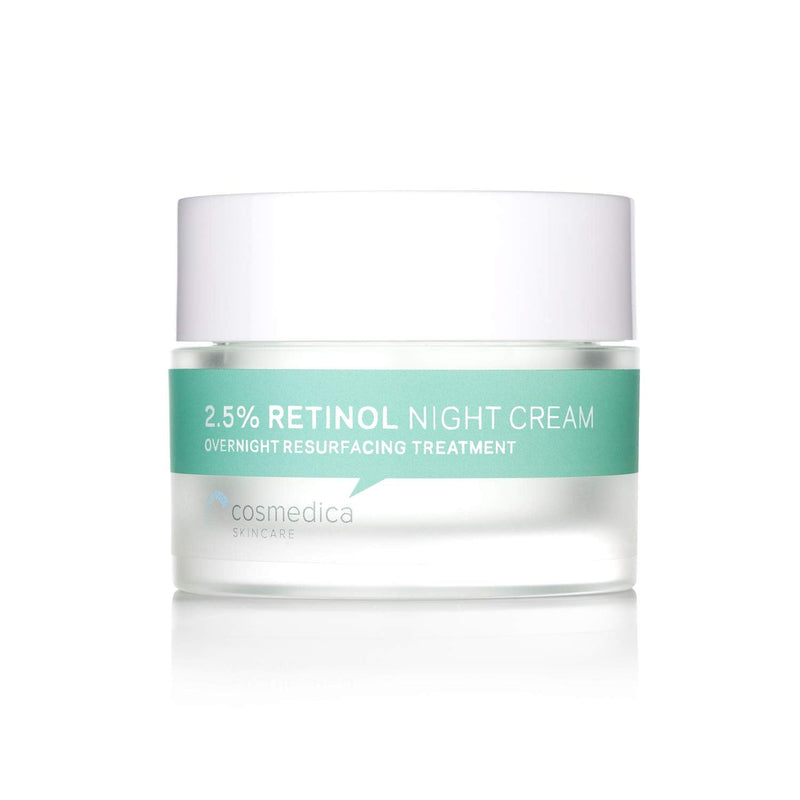 Cosmedica Skincare Retinol Night Cream - Daily Moisturizing Facial Lotion Night Cream. The best Retinol Cream with Vit A and Hyaluronic Acid to target skin concerns from Acne to Wrinkles (1.7oz) - BeesActive Australia