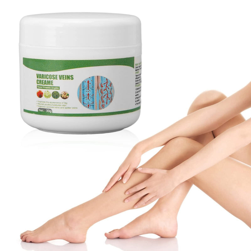 30g Varicose Veins Leg Cream, Varicose Veins Cream Pain Relief Soothing Leg Massage Cream for Spider Veins Treatment - BeesActive Australia