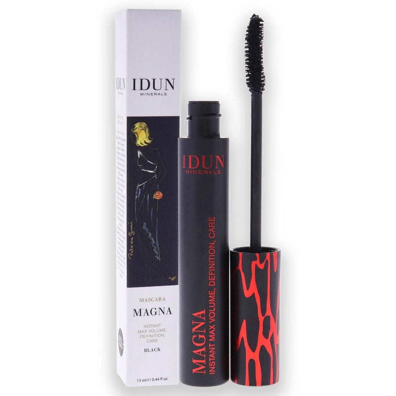 IDUN Minerals Mascara, Magna - Volume & Definition - Creates Perfect Separation - Nickel & Chromium Natural Pigments, Ophthalmologically Tested, Safe for Sensitive Eyes & Contact Lens - Black, 0.43 oz - BeesActive Australia