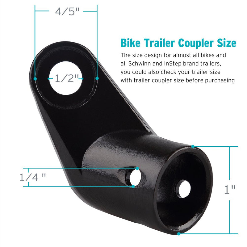 Titanker 2-Pack Bike Bicycle Trailer Coupler Attachment Angled Elbow for Instep & Schwinn Bike Trailers - BeesActive Australia