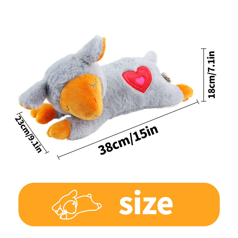 All For Paws Heartbeat Dog Toy,Dog Anxiety Relief,Dog Toys,Pet Toys,Dog Anxiety Relief Behavioral Training Aid Toy Grey Sheep 38cm - BeesActive Australia