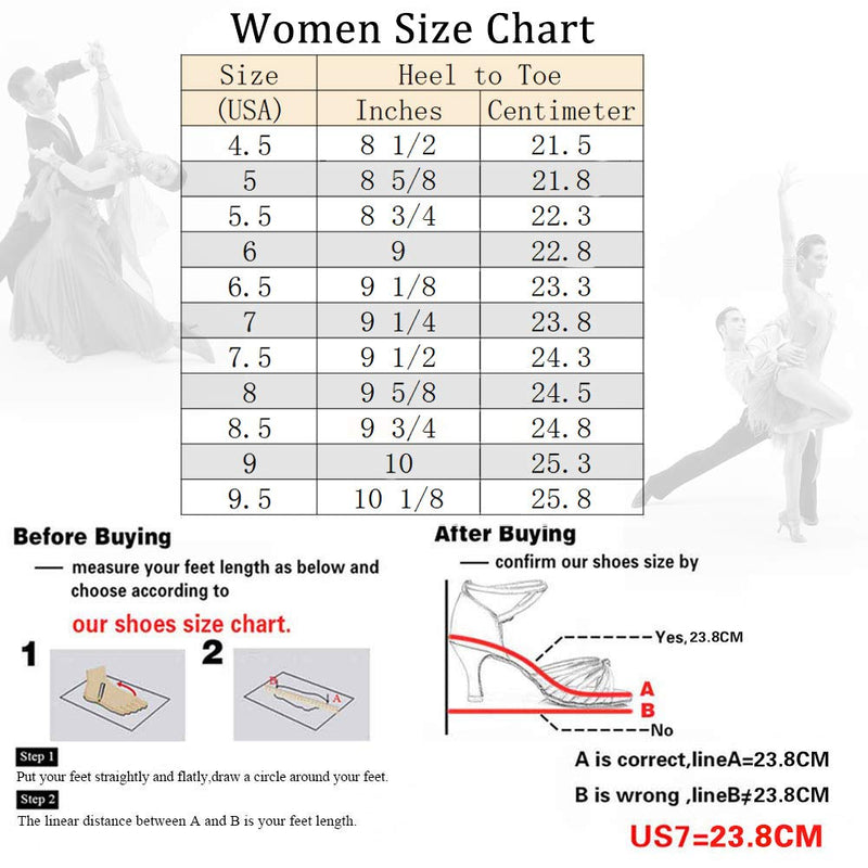 [AUSTRALIA] - DKZSYIM Women's Fashion Ballroom Party Glitter Latin Dance Shoes Model CMJ-511 5.5 5cm Bronze-1 
