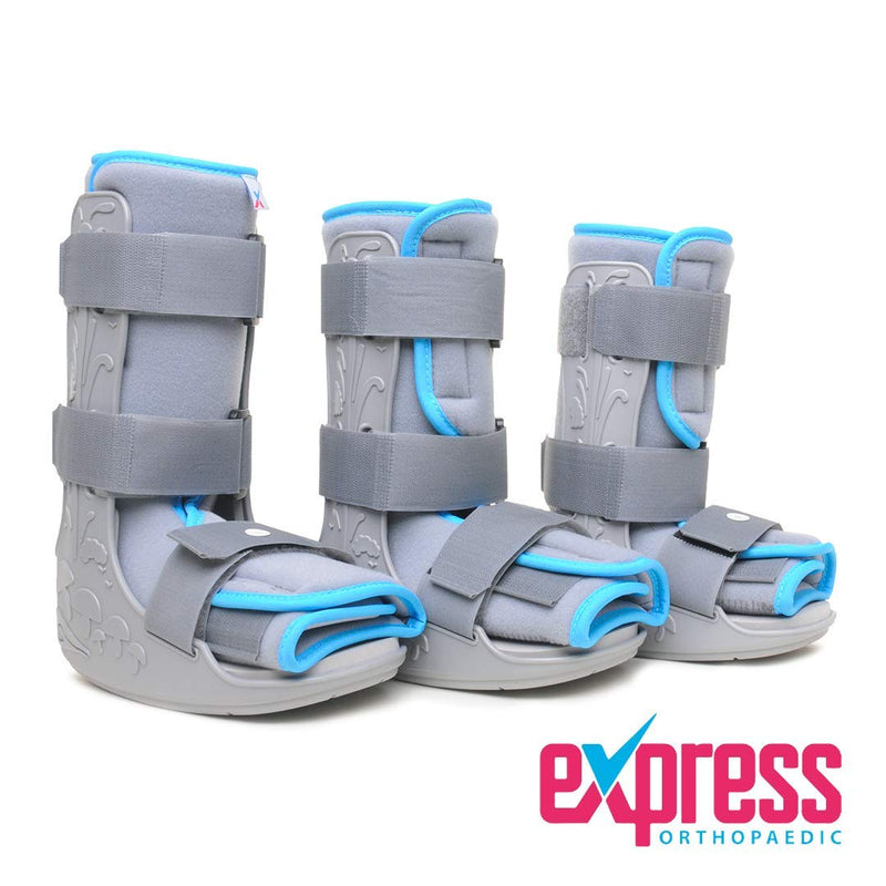 Express Orthopaedic® - Medically Approved Protective Cast Boot/Fracture Boot For Kids - Post-Op, Foot & Ankle Injuries - Unisex Bilateral Design - 1 UNIT (MEDIUM - Kid's UK Shoe:8-11) MEDIUM - Kid's UK Shoe:8-11 - BeesActive Australia
