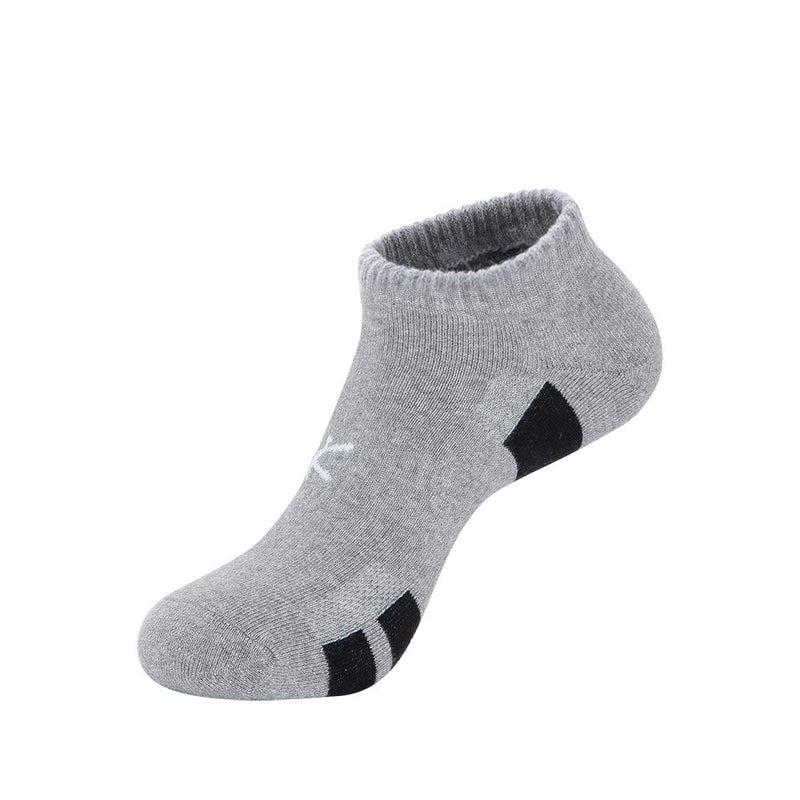 [AUSTRALIA] - KONY Men's Cushioned Athletic Ankle Socks for Running Working(6 Pairs), Moisture Wicking Thick Cotton Low Cut Socks Size 9-12 Grey - 6 Pairs 