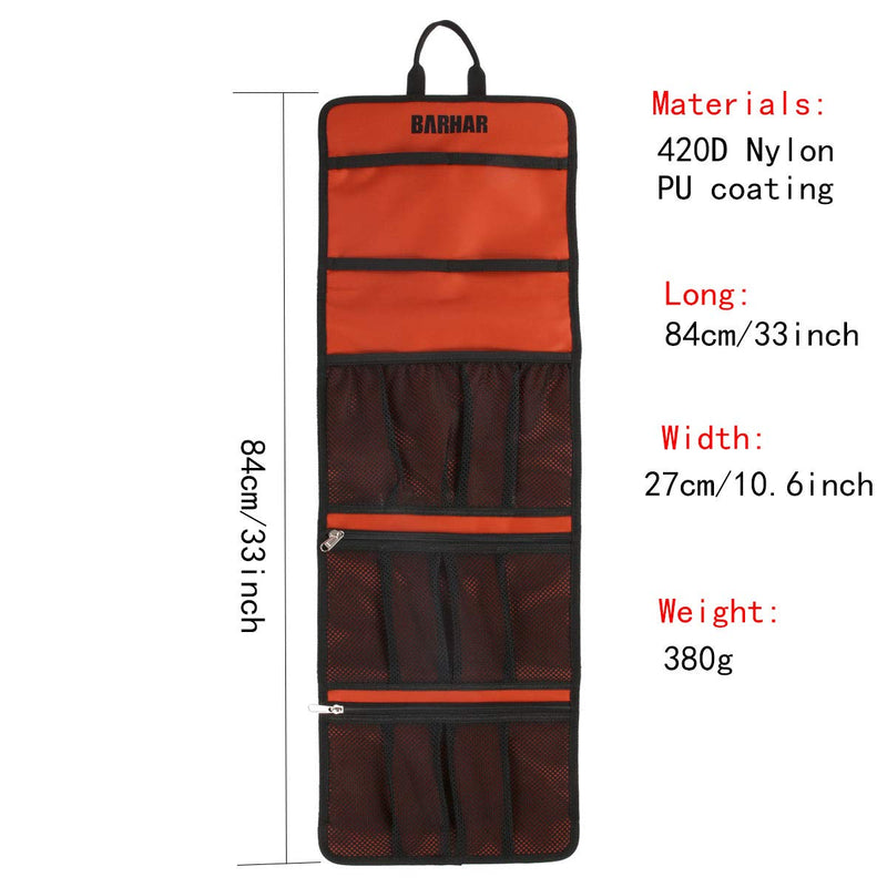 Climbing Quickdraw Hanging Storage Bag, Carabiner Hook Gear Equipment Parts Collections, Durable Foldable Bundled Roll Anti-scratch Bag, Small Tools Organizer Pouch, suit for Rock Climbing Ice Climb - BeesActive Australia