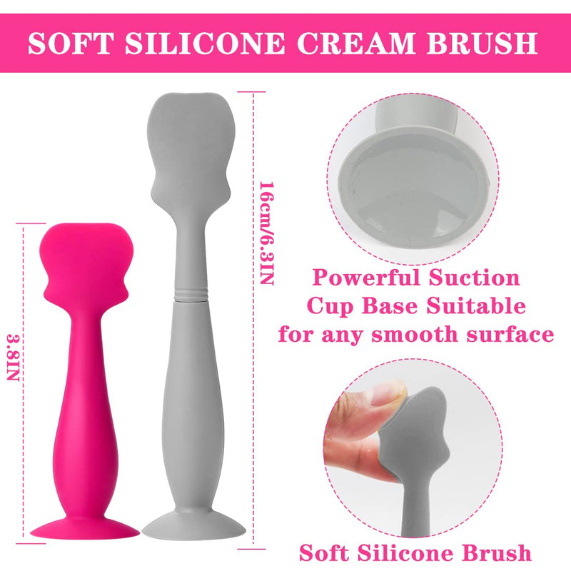 Nappy Rash Cream Applicator Medical Grade Baby Bottom Brush Silicone Facial Cream Spatulas for Newborn Baby Facial Cosmetic 2PCS - BeesActive Australia