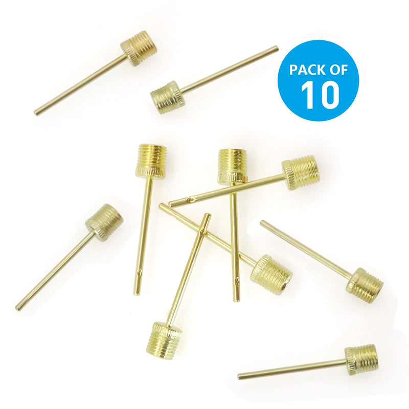 PremierAdapter Inflating Glod Pump Needle (Pack of 10) Adapter Needle Ball Football Rugby Volleyball Netball Valve Adapter, Smooth Edges Won't Hurt Our Balls [TY69] - BeesActive Australia