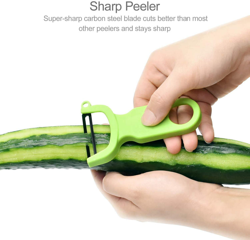 Original Vegetable Fruit Peeler Carbon Steel Blade 3 Pack Red/Green/Yellow… - BeesActive Australia