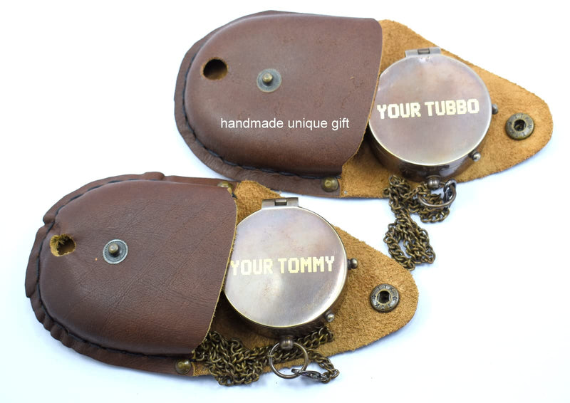 Your Tommy Your Tubbo ,go Confidently in The Direction Dual Compass Gift Set | 2 Brass Compasses Engraved with Special Quote | Great Gamer Gift - MCYT, Dream SMP, TommyInnit Fanart - BeesActive Australia