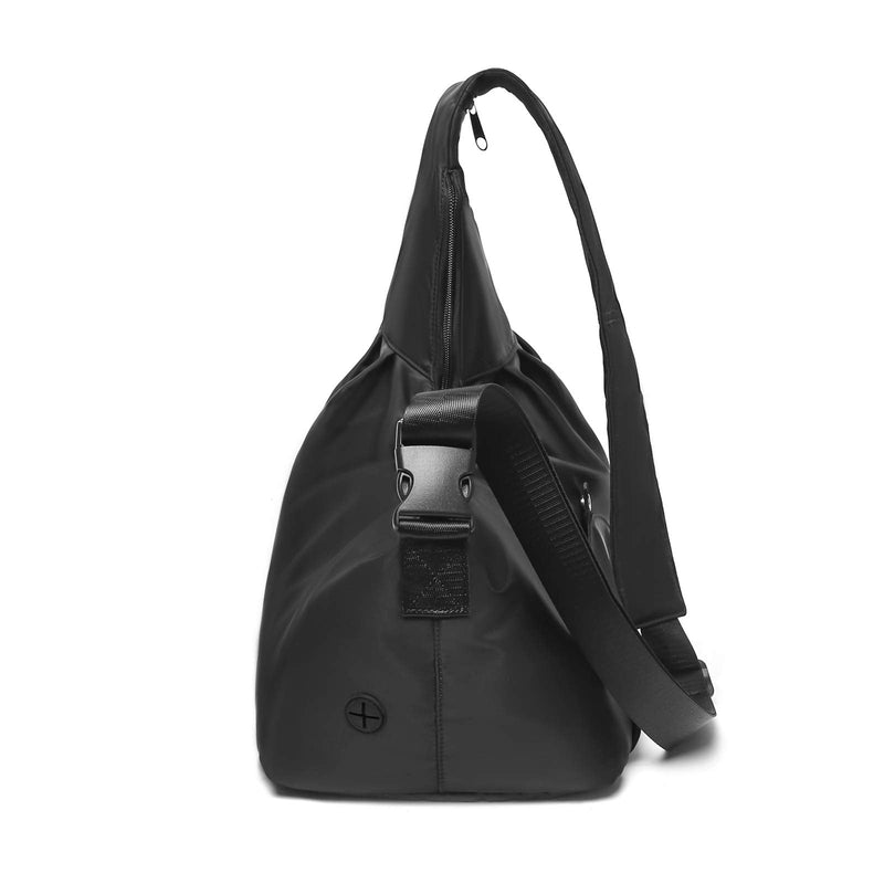 MOSISO Dog Cat Carrier Sling Bag,Small Pet Carrier Curved Zipper Tote Bag Hands Free Adjustable Strap Puppy Bag with Safety Belt Padded Bottom Support for Up to 4.5 lbs Pets Outdoor Travelling, Black - BeesActive Australia